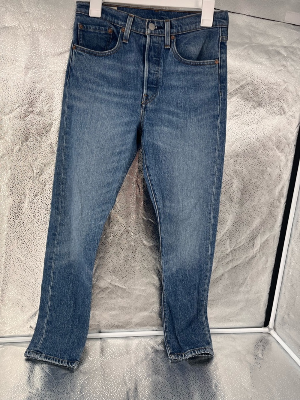 Levi's Premium 501 S Skinny Jeans W27xL28 High Rise Women Blue